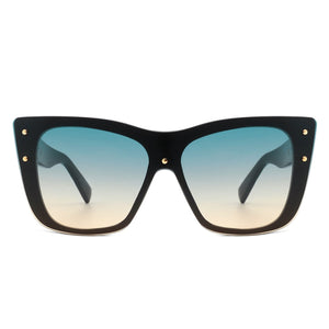 Cramilo Eyewear Sunglasses Windborn - Women Retro Square Tinted Cat Eye Fashion Sunglasses