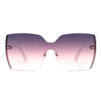 Cramilo Eyewear Sunglasses Xanadune -  Square Oversize Half Frame Tinted Retro Fashion Women Sunglasses