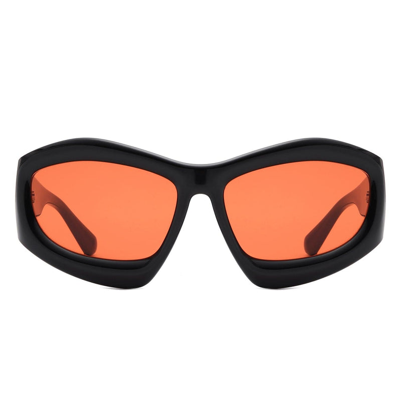 Cramilo Eyewear Sunglasses Xaron - Geometric Square Tinted Oversize Chunky Fashion Sunglasses