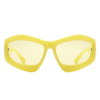 Cramilo Eyewear Sunglasses Xaron - Geometric Square Tinted Oversize Chunky Fashion Sunglasses