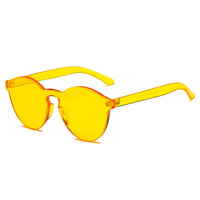 Cramilo Eyewear Sunglasses Yellow FARGO | Hipster Translucent Unisex Monochromatic Candy Colorful Lenses Sunglasses