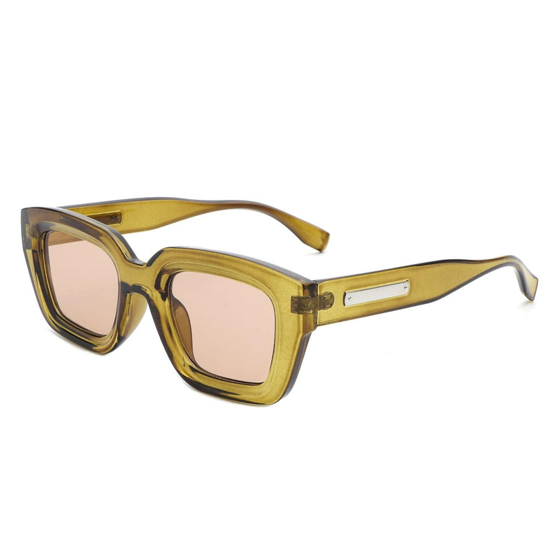 Cramilo Eyewear Sunglasses Yellow Moonluxe - Classic Square Retro Tinted Fashion Sunglasses