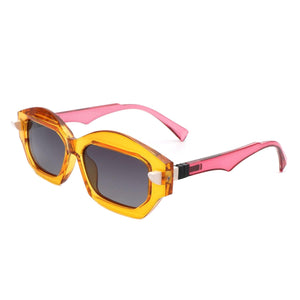 Cramilo Eyewear Sunglasses Yellow/Pink Elysar - Geometric Modern Fashion Square Sunglasses