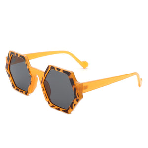 Cramilo Eyewear Sunglasses Yellow/Tortoise Starpath - Geometric Round Irregular Tinted Fashion Sunglasses