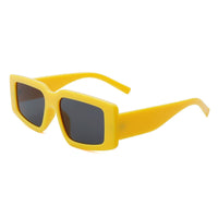 Cramilo Eyewear Sunglasses Yellow Ultronia - Rectangle Retro Fashion 90's Vintage Square Sunglasses