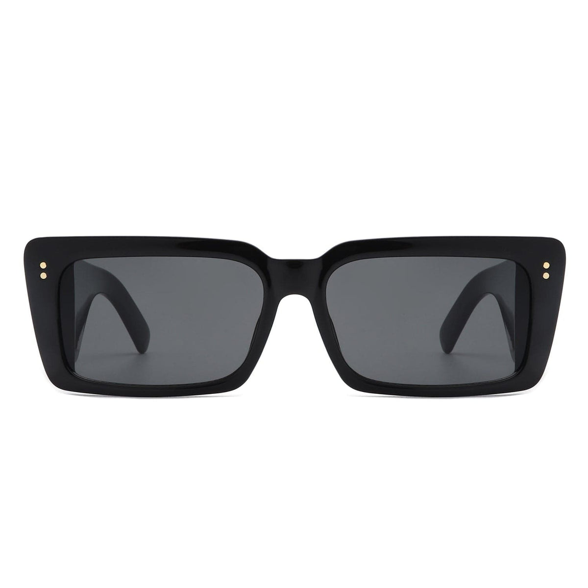 Cramilo Eyewear Sunglasses Yoplines - Rectangle Flat Top Retro Tinted Chunky Square Sunglasses