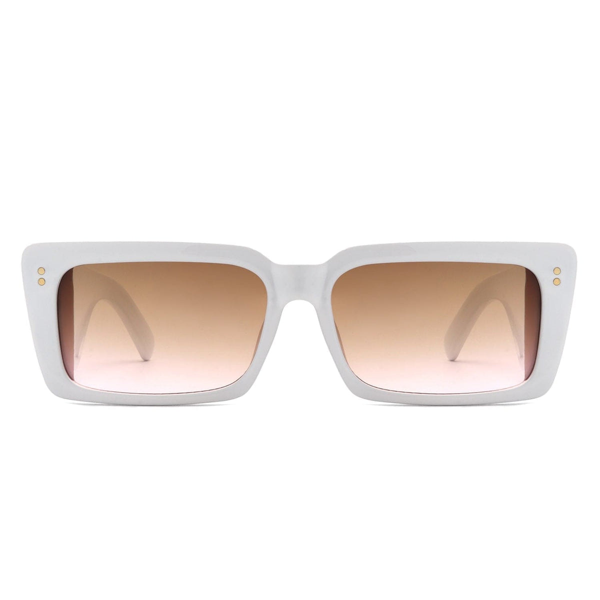 Cramilo Eyewear Sunglasses Yoplines - Rectangle Flat Top Retro Tinted Chunky Square Sunglasses
