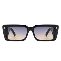 Cramilo Eyewear Sunglasses Yoplines - Rectangle Flat Top Retro Tinted Chunky Square Sunglasses