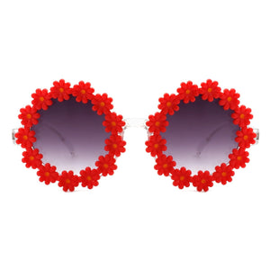 Cramilo Eyewear Sunglasses Ysabelia - Round Daisy Flower Shape Circle Party Floral Women Sunglasses