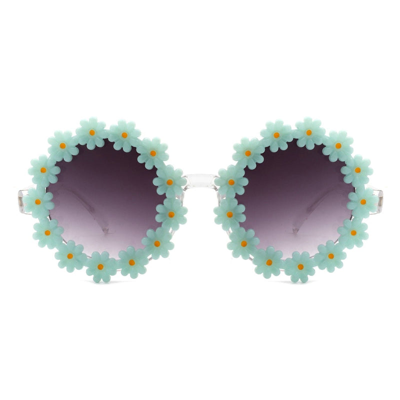 Cramilo Eyewear Sunglasses Ysabelia - Round Daisy Flower Shape Circle Party Floral Women Sunglasses