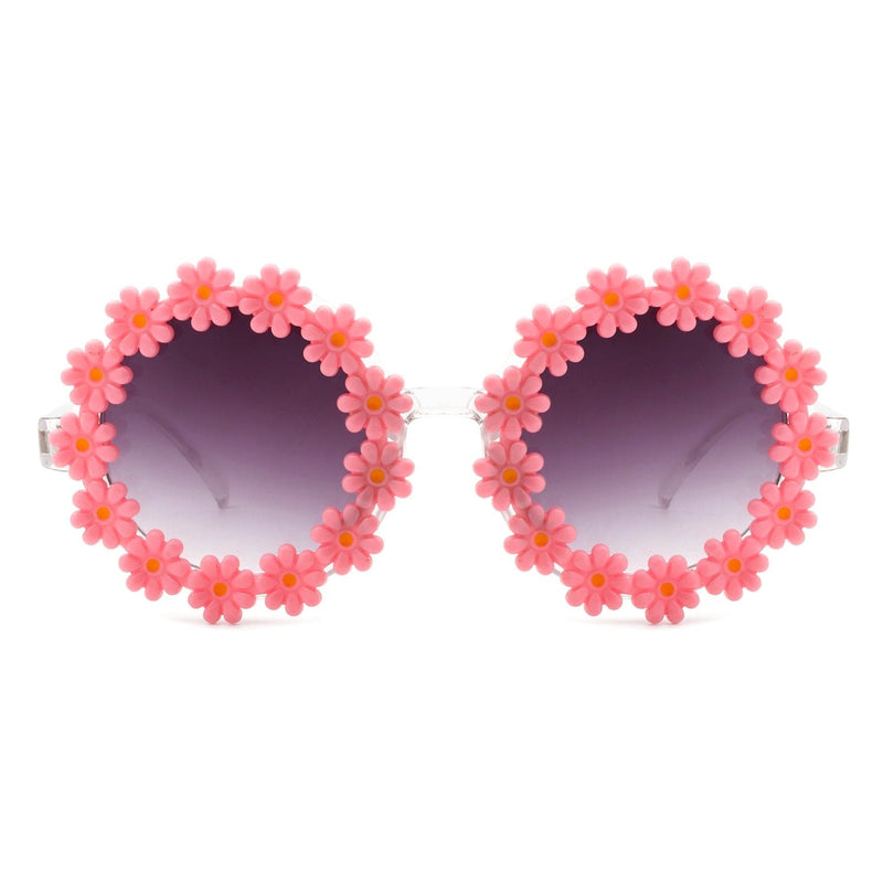 Cramilo Eyewear Sunglasses Ysabelia - Round Daisy Flower Shape Circle Party Floral Women Sunglasses