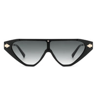 Cramilo Eyewear Sunglasses Zedillia - Triangle Mod Irregular Fashion Vintage Geometric Retro Sunglasses