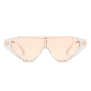 Cramilo Eyewear Sunglasses Zedillia - Triangle Mod Irregular Fashion Vintage Geometric Retro Sunglasses