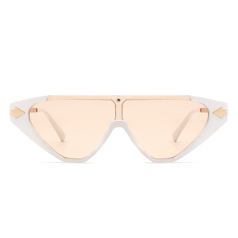 Cramilo Eyewear Sunglasses Zedillia - Triangle Mod Irregular Fashion Vintage Geometric Retro Sunglasses