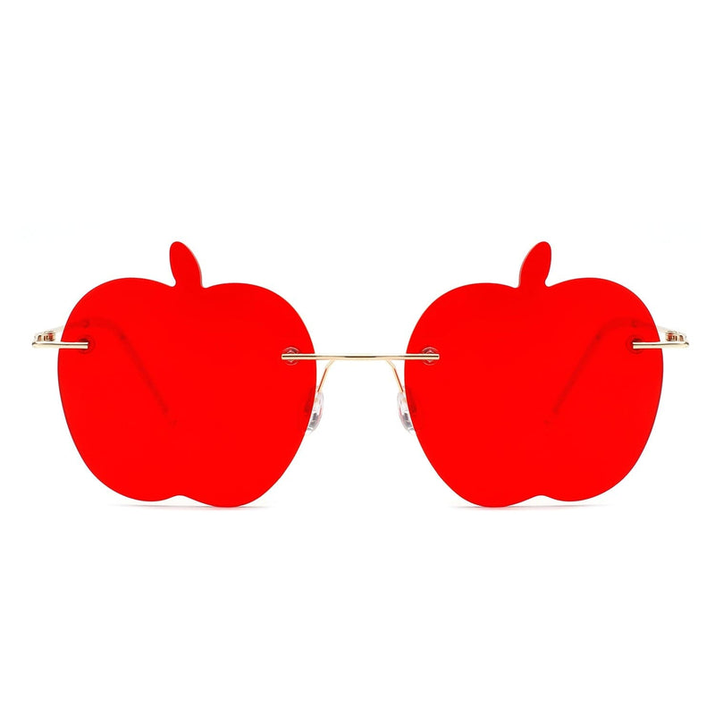 Cramilo Eyewear Sunglasses Zephyrus - Rimless Apple Shape Party Frameless Tinted Sunglasses