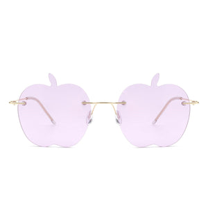 Cramilo Eyewear Sunglasses Zephyrus - Rimless Apple Shape Party Frameless Tinted Sunglasses