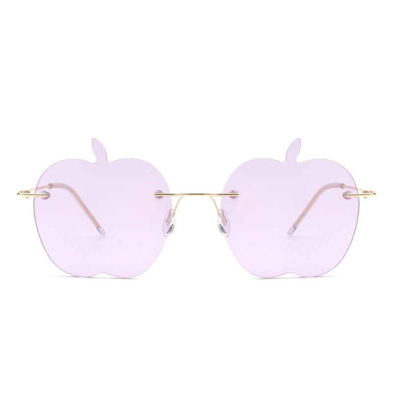 Cramilo Eyewear Sunglasses Zephyrus - Rimless Apple Shape Party Frameless Tinted Sunglasses