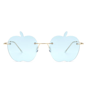 Cramilo Eyewear Sunglasses Zephyrus - Rimless Apple Shape Party Frameless Tinted Sunglasses