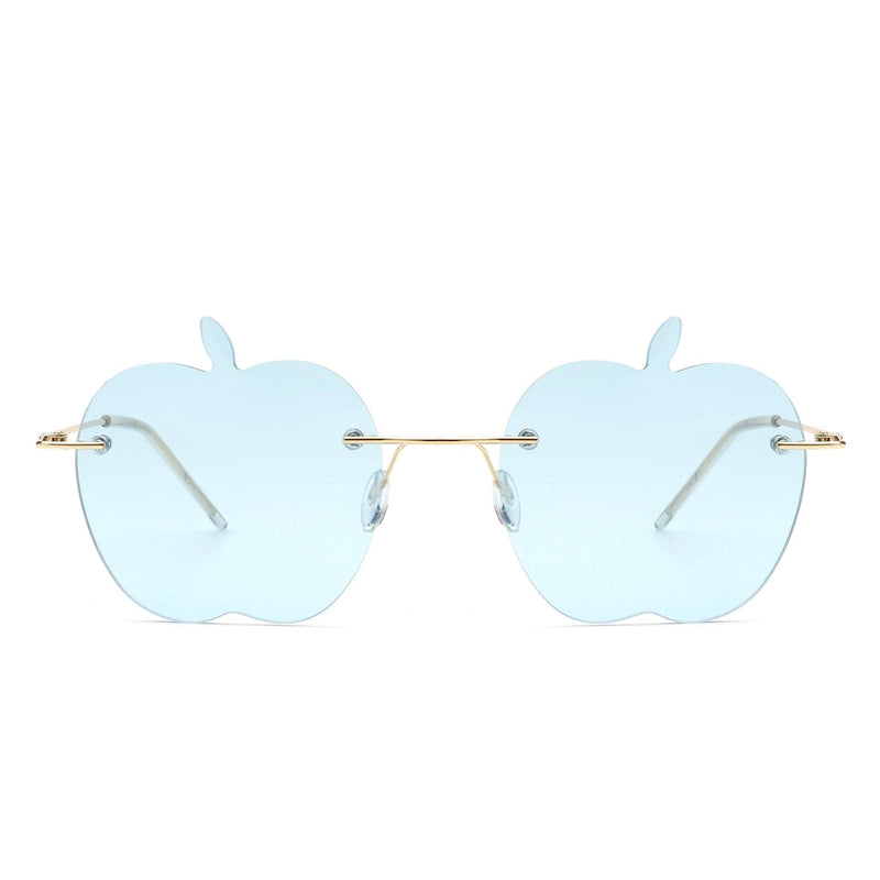 Cramilo Eyewear Sunglasses Zephyrus - Rimless Apple Shape Party Frameless Tinted Sunglasses