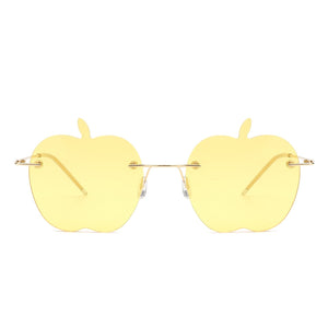 Cramilo Eyewear Sunglasses Zephyrus - Rimless Apple Shape Party Frameless Tinted Sunglasses