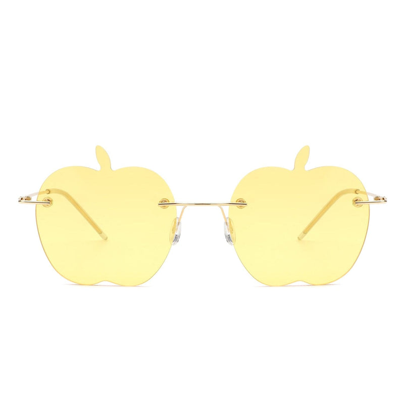 Cramilo Eyewear Sunglasses Zephyrus - Rimless Apple Shape Party Frameless Tinted Sunglasses