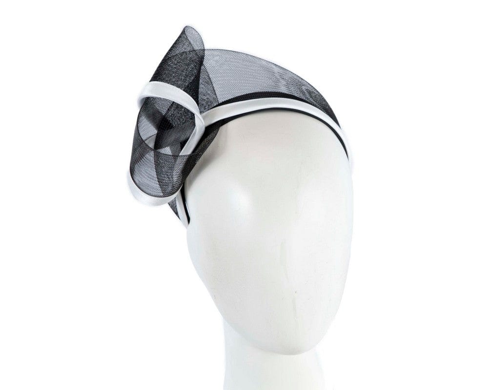 Cupids Millinery Women's Hat Black Black & white fashion headband by Fillies Collection