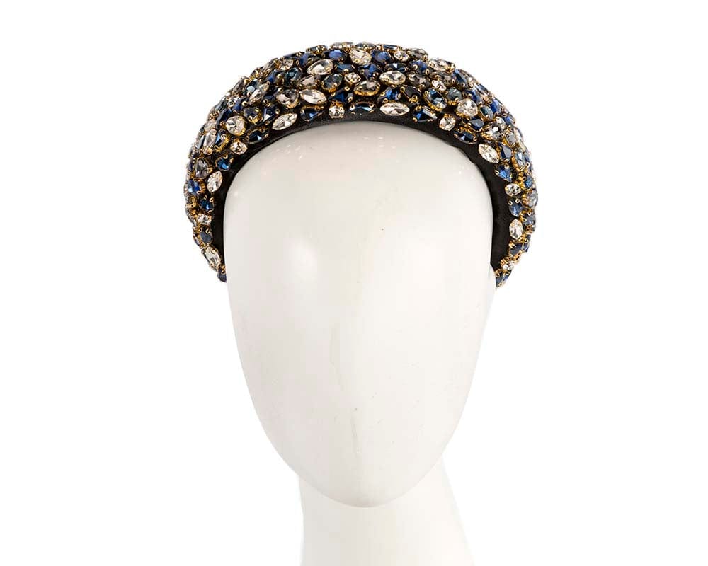 Cupids Millinery Women's Hat Navy Crystal covered fascinator headband by Max Alexander