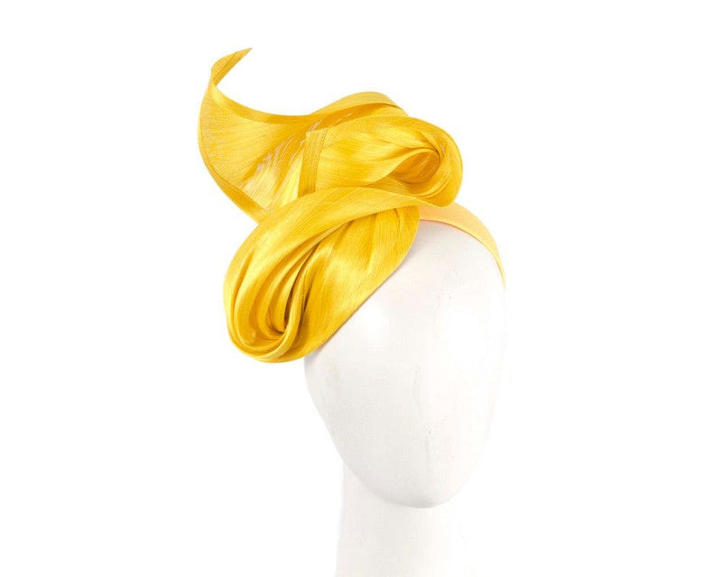 Cupids Millinery Women's Hat Yellow Yellow designers racing fascinator by Fillies Collection