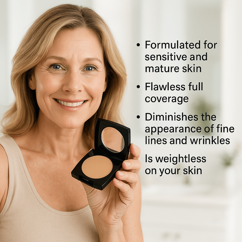 Danyel Cosmetics Foundation Soft Beige Mini Compact - .05 oz. - Neutral/Beige Undertones - Our Best Selling Shade! Danyel Mini Concealer Compact  - Soft Beige