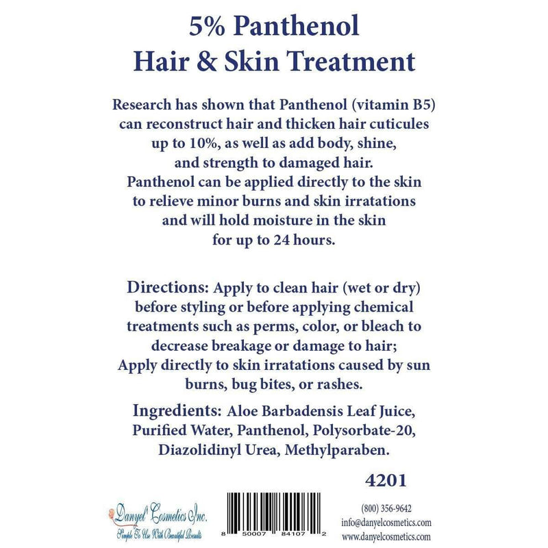 Danyel Cosmetics Skin Care 8 oz 5 % Panthenol Hair & Skin Treatment - 8oz