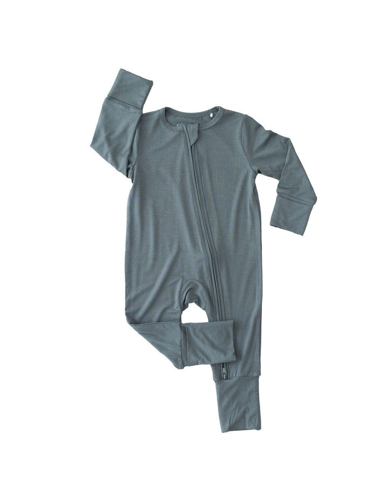 Eclipse Kids Baby & Toddler Sleepwear Slate - Long Sleeve Zipper Romper