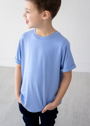 Eclipse Kids Bamboo Tee - Chambray Blue