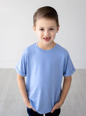 Eclipse Kids Bamboo Tee - Chambray Blue