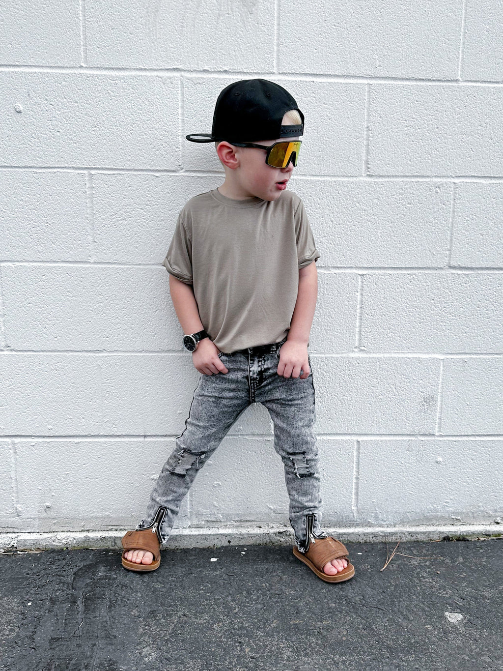 Eclipse Kids Bamboo Tee - Fossil