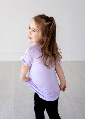 Eclipse Kids Bamboo Tee - Pastel Lilac