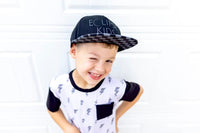 Eclipse Kids Black Checkered Snapback - Child