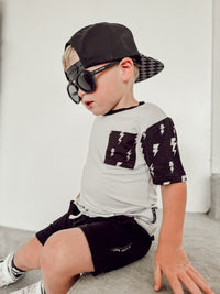 Eclipse Kids Black Checkered Snapback - Child