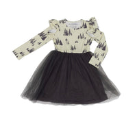 Eclipse Kids Kid's Dress Long Sleeve Tulle Dress - Sasquatch