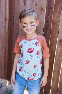 Eclipse Kids Kid's Shirt Raglan Tee- Touchdown!