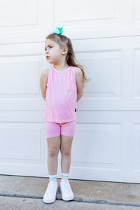 Eclipse Kids Ribbed Bamboo Tank Set - Pink