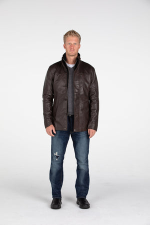 FAD-Forever Altered Destiny Men's Outerwear Fadcloset Men's Lambskin 4 Button Leather Coat