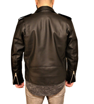 FAD-Forever Altered Destiny Men's Outerwear Fadcloset Men's Vegan Black Motorcycle Style Faux Leather Jacket