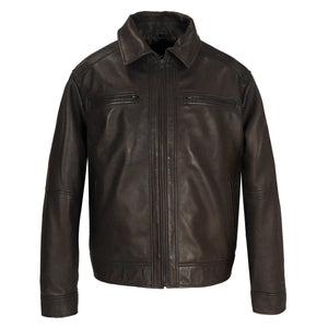 FAD-Forever Altered Destiny Men's Outerwear XS / BROWN Fadcloset Mens Cameron Leather Jacket