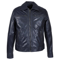 FAD-Forever Altered Destiny Men's Outerwear XS / NAVY Fadcloset Mens Cameron Leather Jacket