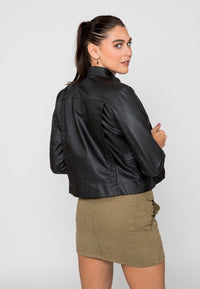 FAD-Forever Altered Destiny Women's Outerwear Fadcloset Women's Skylar Biker PU Faux Leather Jacket