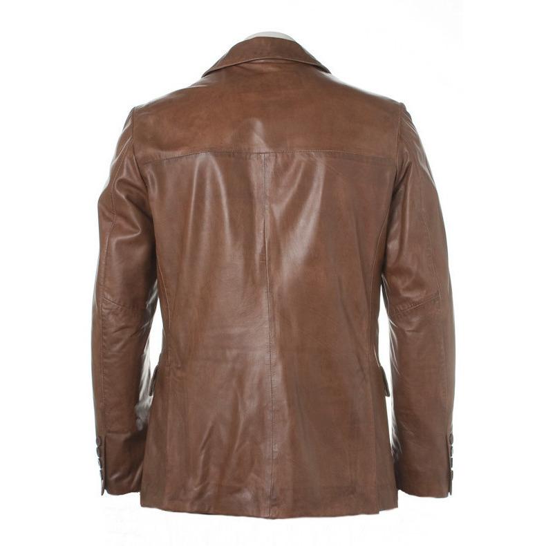 Fadcloset Men's Blazer Fadcloset Bixby Men's Leather Blazer