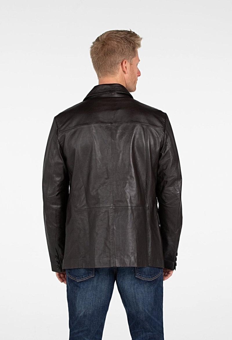 Fadcloset Men's Blazer Fadcloset Men's Lexington Premium Leather Blazer Coat