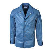 Fadcloset Men's Blazer XS / STONE BLUE Fadcloset Men's Tormund Suede Leather Blazer