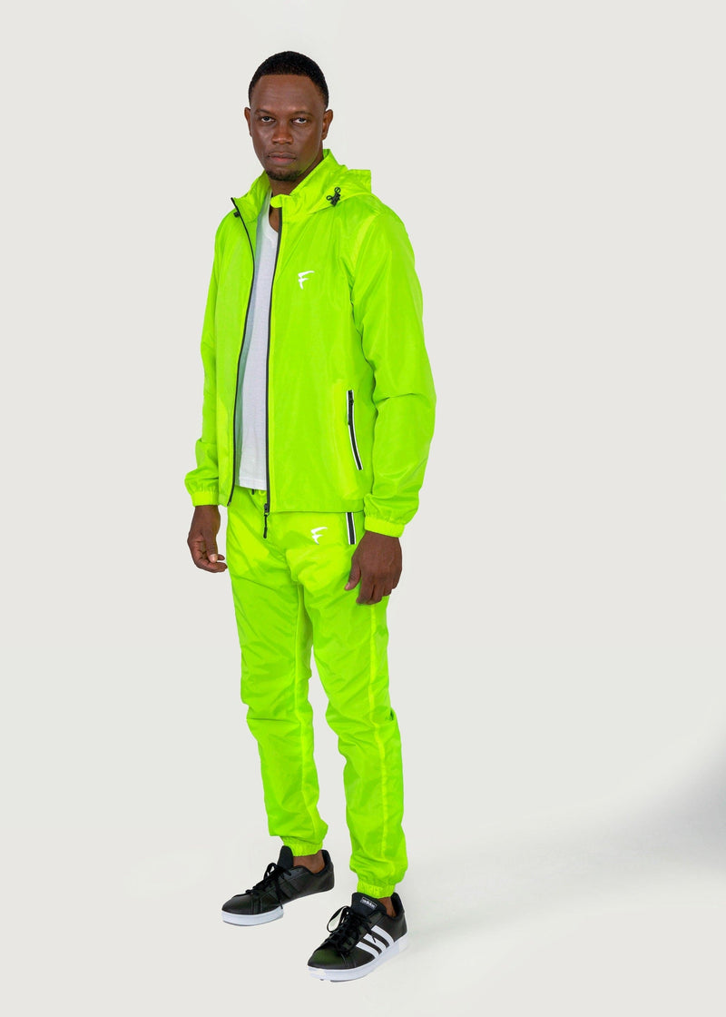 Fadcloset Men's Outerwear 2XL / Fluorescent Yellow Fadcloset Men's/Women's Aero Reflective Activewear Streetwear Jogger Windbreaker Track Suit Jacket Pants