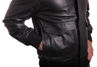 Fadcloset Men's Outerwear Fadcloset Houston Mens Leather Bomber Jacket